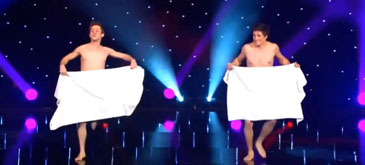 Naked towel dance
